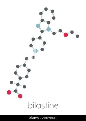 Bilastine antihistamine drug molecule, illustration Stock Photo - Alamy