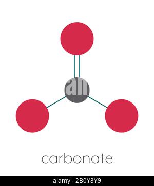 Carbonate anion chemical structure, illustration Stock Photo