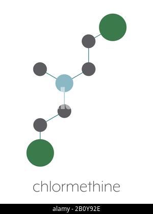 Chlormethine cancer drug, illustration Stock Photo