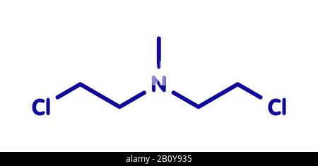 Chlormethine cancer drug, illustration Stock Photo