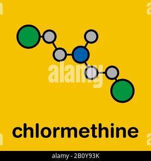 Chlormethine cancer drug, illustration Stock Photo