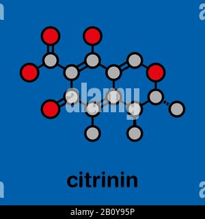 Citrinin mycotoxin molecule, illustration Stock Photo - Alamy