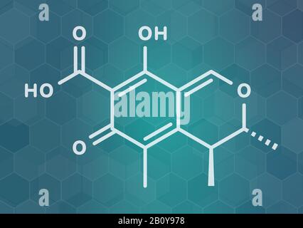 Citrinin mycotoxin molecule, illustration Stock Photo - Alamy