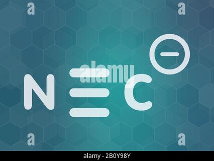 Cyanide anion chemical structure, illustration Stock Photo - Alamy