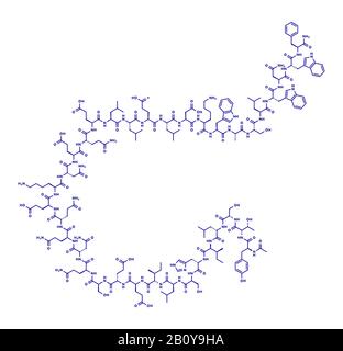 Enfuvirtide HIV drug, illustration Stock Photo