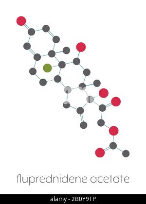 Fluprednidene Acetate Corticosteroid Molecule, Illustration Stock Photo 