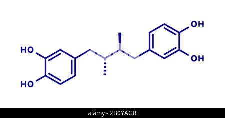 Masoprocol skin cancer drug molecule, illustration Stock Photo