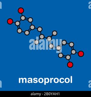 Masoprocol skin cancer drug molecule, illustration Stock Photo