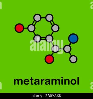 Metaraminol hypotension drug molecule, illustration Stock Photo