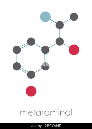 Metaraminol hypotension drug molecule, illustration Stock Photo