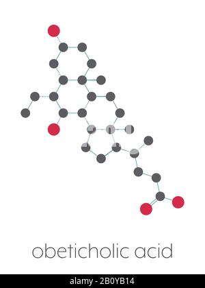 Obeticholic acid liver disease drug molecule Agonist of farnesoid x ...