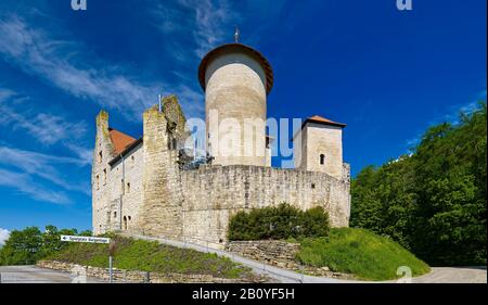 Normannstein Castle near Treffurt, Werratal, Wartburg County Thuringia, Germany, Stock Photo