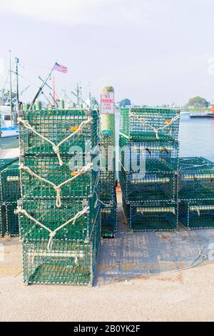 Galilee, Rhode Island, USA-May 11,2017: Galilee is a home to the largest fishing fleet in Rhode Island. Stock Photo