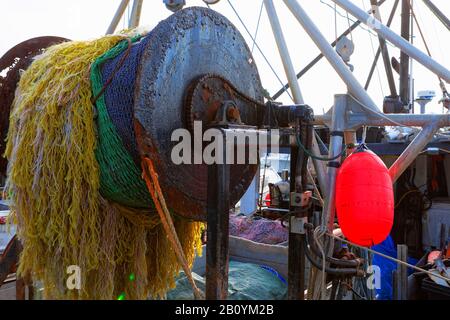 Galilee, Rhode Island, USA-May 11,2017: Galilee is a home to the largest fishing fleet in Rhode Island. Stock Photo