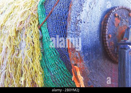 Galilee, Rhode Island, USA-May 11,2017: Galilee is a home to the largest fishing fleet in Rhode Island. Stock Photo