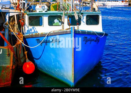 Galilee, Rhode Island, USA-May 11,2017: Galilee is a home to the largest fishing fleet in Rhode Island. Stock Photo