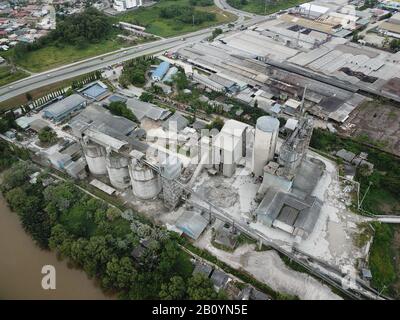 Kuching, Sarawak / Malaysia - February 21, 2020: The CMS Cement Industrial Plant and Factory at the Muara Tabuan area Stock Photo