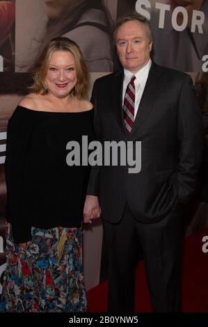 NEW YORK, NY - FEBRUARY 20: Kristine Nielsen and Brent Langdon attend opening night of 'West Side Story' on Broadway at The Broadway Theatre on Februa Stock Photo