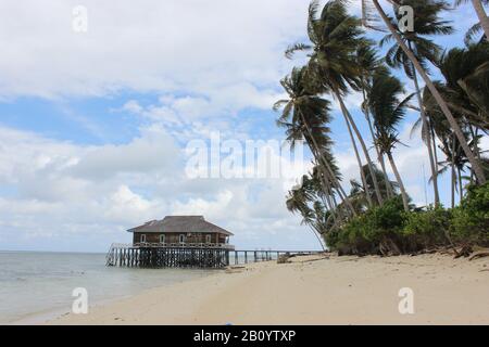 Beautiful beach at Derawan Island Stock Photo