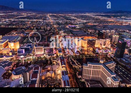 Bird's Eye View of the Las Vegas Strip During the Day from the