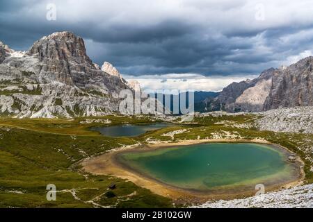 Paternkofel circuit, Lago dei Piani, Crodon di San Candido, Drei Zinnen National Park, Dolomites, South Tyrol, Italy Stock Photo
