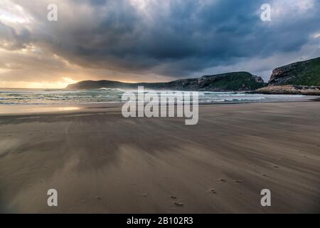 Robberg Nature Reserve at sunset, South Africa Stock Photo