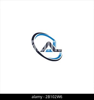 Initial letter al or la logo design template Stock Vector