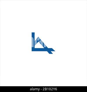 Initial letter al or la logo design template Stock Vector
