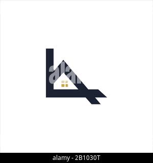Initial letter al or la logo design template Stock Vector