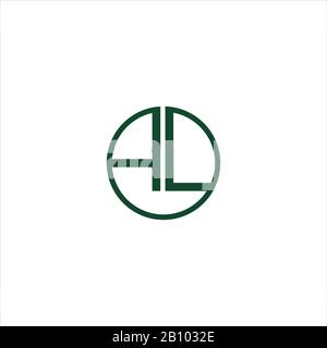Initial letter al or la logo design template Stock Vector