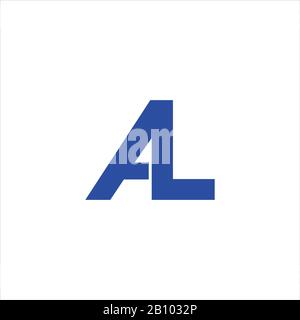 Initial letter al or la logo design template Stock Vector