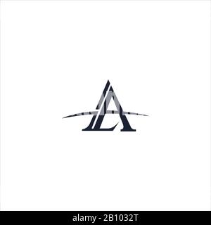 Initial letter al or la logo design template Stock Vector