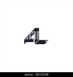 Initial letter al or la logo design template Stock Vector