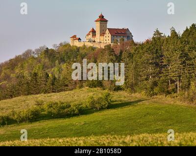 View to Veste Wachsenburg near Holzhausen, Drei Gleichen, Thuringia, Germany Stock Photo