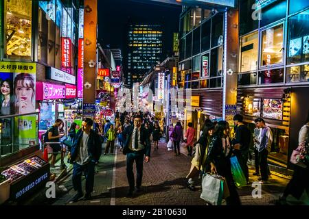 Harajuku's teenage culture at Takeshita Dori (Takeshita Street) and its side streets. Stock Photo