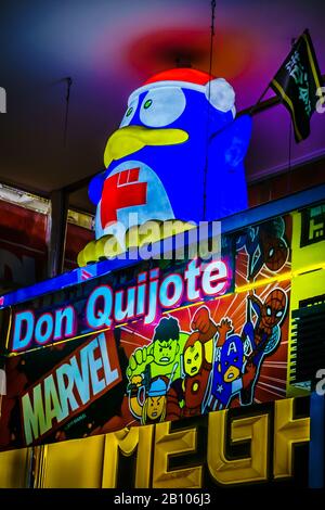 Don Quijote Shibuya (Shibuya Mega Donki) is the biggest Don Quijote store in Japan. Stock Photo