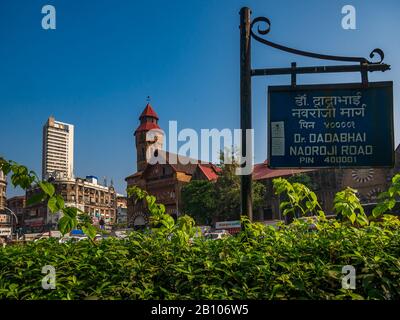 Mumbai, India - December 18, 2019: Mahatma Jyotiba Phule Mandai, One of South Mumbai's most famous markets situated opposite the Mumbai Police headqua Stock Photo