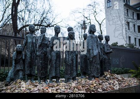 Memorial on the site of the former Jewish old people's home, Grosse Hamburger Strasse, Mitte, Berlin Stock Photo