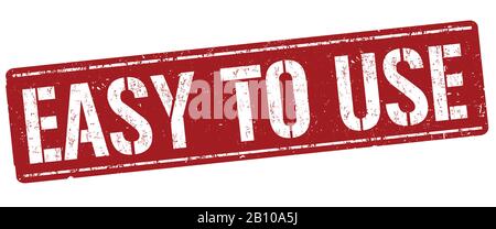 Easy to use sign or stamp on white background, vector illustration Stock Vector