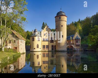 Mespelbrunn moated castle in Spessart, Lower Franconia, Bavaria, Germany Stock Photo