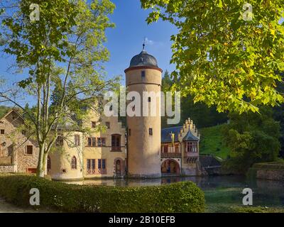 Mespelbrunn moated castle in Spessart, Lower Franconia, Bavaria, Germany Stock Photo