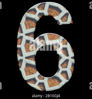 Grate 3D rendering numbers and icons Stock Photo