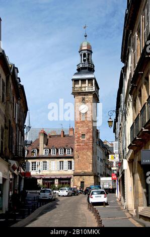 Tour Jacquemart clock tower, Moulins, Allier department, Auvergne-Rhône-Alpes, France, Europe Stock Photo