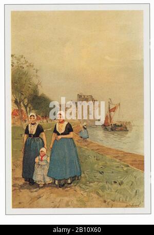 Zeeland a -  - Illustration by Henri Cassiers (1858 - 1944) Stock Photo