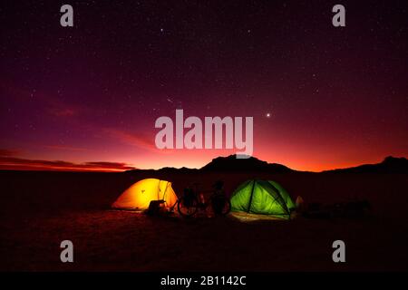 Camping in the Namib Desert, Namibia Stock Photo