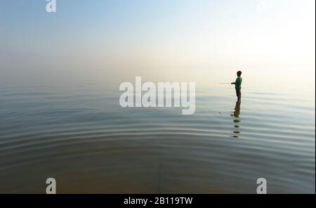 Daily life on the shores of Lake Malawi, Malawi, Africa Stock Photo