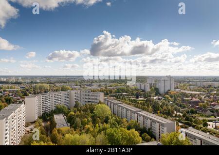 View from the Skywalk Marzahner Promenade, Marzahn, Berlin, Germany Stock Photo