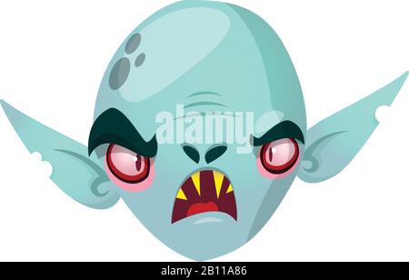 Vampire character icon. Halloween dracula head icon. Vector cartoon illustration Stock Vector