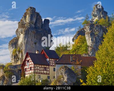 Franconian Switzerland Museum in Tüchersfeld, district of Pottenstein, Upper Franconia, Bavaria, Germany Stock Photo