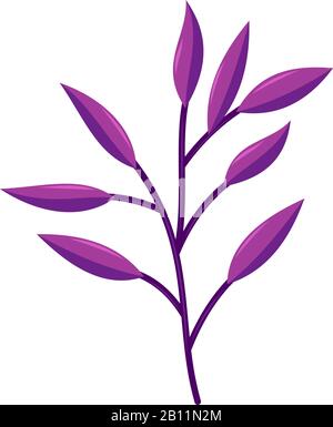 Hand drawn tree branches and leaves Vector Illustration Stock Vector